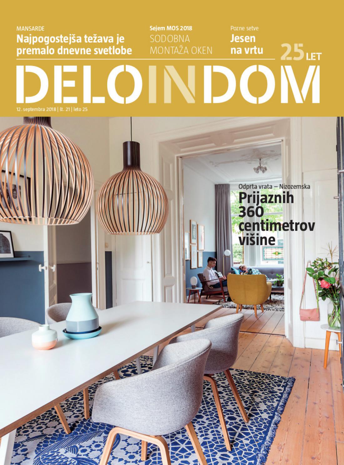 Naslednja številka priloge Deloindom bo Delu in Slovenskim novicam priložena 19. septembra 2018.