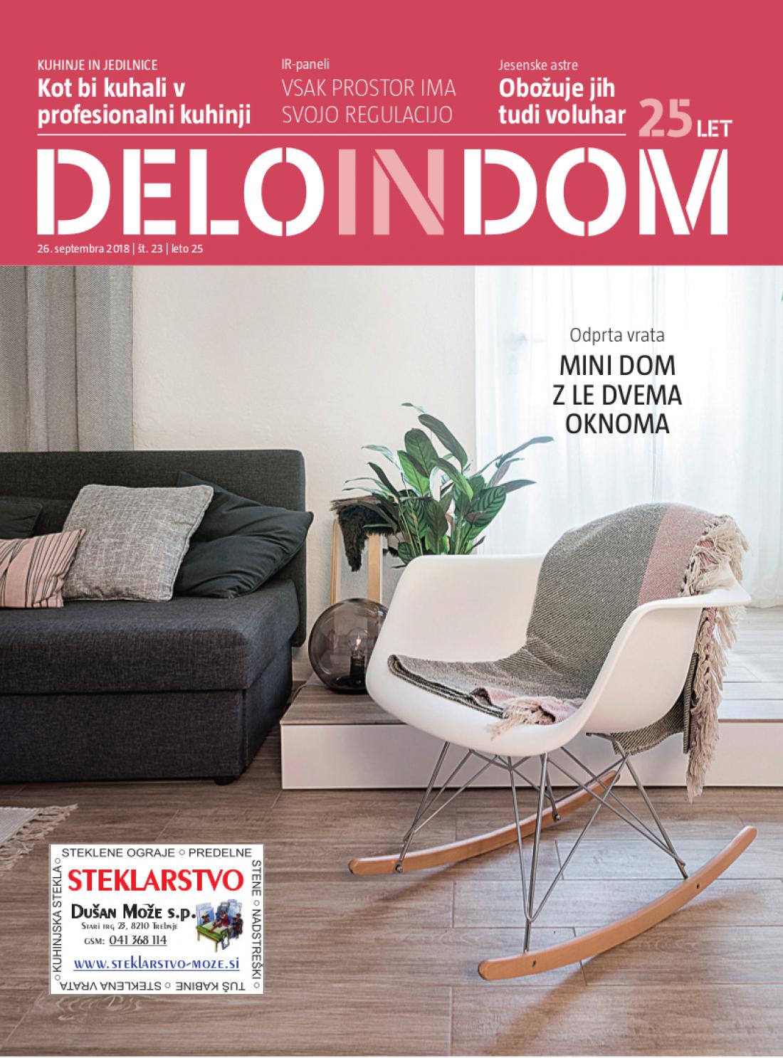 Naslednja številka priloge Deloindom bo Delu in Slovenskim novicam priložena 10. oktobra 2018.